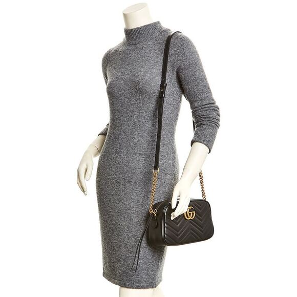 Gucci GG Marmont Small Matelasse Leather Crossbody Camera Bag - Picture 3 of 4